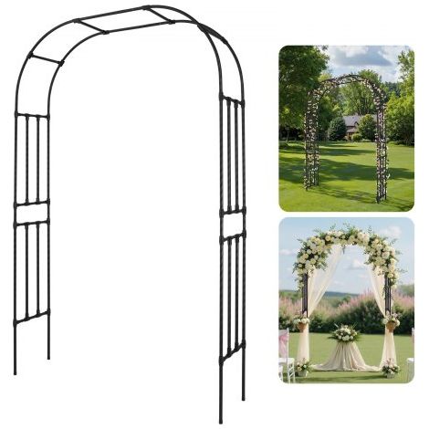 Arche de Jardin - 240x150x40 cm - Arche de Mariage en Métal (1/5)