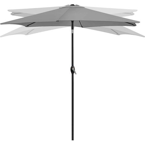 Faltbarer gartenbalkonschirm verstellbar 210 cm grau