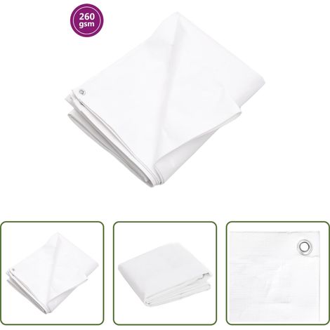 Bâche intérieure - Bâche 260 g/m² 6x12 m Blanc PEHD (1/5)