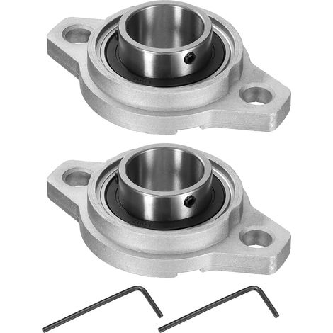 2pcs Paliers de Battement Montés Lisse KFL007, Palier à Semelle Alésage 35mm pour Bride Roulement à Bille de Bloc Roue de Brouette Machine à Axe Imprimante 3D, P6(ABEC3) (1/5)
