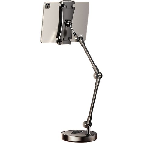 Support pour tablette, réglable en tension, rotatif à 360°, multi-angles, à hauteur des yeux, en aluminium massif, bras long, compatible avec iPad, Microsoft Surface, Samsung Galaxy Tab, Kindle Fire, (1/5)