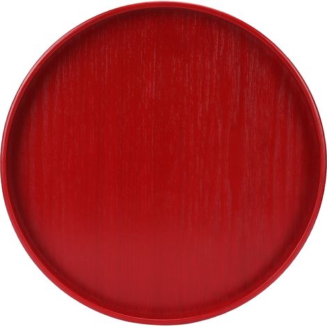 Assiette En Bois - Plateau Ronde Pour Fruits Et Couverts - Usage Cuisine Maison Et Restaurant - 1 Pièce