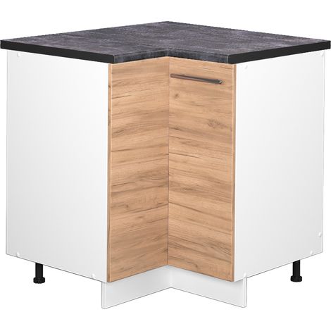Mobile ad angolo cucina Fame-Line, Quercia dorata, 80.5 cm , PL Antracite, Vicco