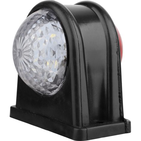 8 LED bicolores rouges et blanches à bord arrondi, 10-30 V (1/5)