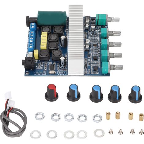 Carte Amplificateur Subwoofer Puissante 2.1 Chaînes, Contrôles Grave/Aigu, Alimentation 12‑24V pour Home Cinéma (1/5)