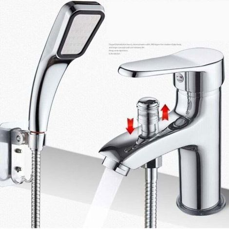 Miscelatore per doccia - Rubinetto doccia monoforo con uscite per acqua calda e fredda - Rubinetto per lavabo con acqua calda e fredda e funzione doccia (1/3)