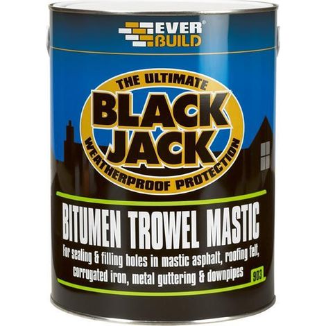 Everbuild 90301 Black Jack 903 Bitumen Trowel Mastic 1 litre EVB90301 (1/3)