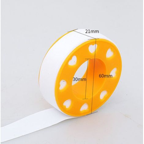 30 Rollen weißes PTFE Teflonband Gewindedichtungsband für Wasserleitungen und Sanitärkeramik, auslaufsichere Abdichtung für Installateure, 12 m p (1/5)