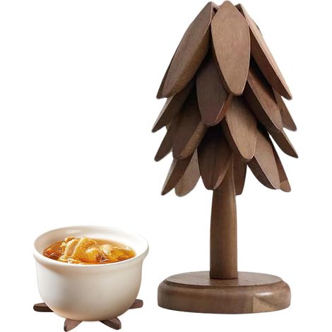 Dessous de plat en bois, isolant thermique (1/5)