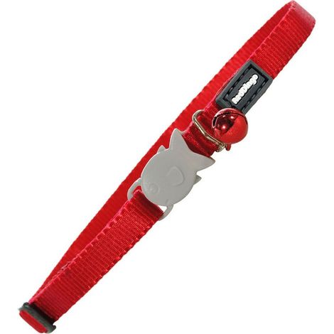 Collare per gatti - Red Dingo - 12mm - Rosso - Chiusura di sicurezza - 20-32 cm