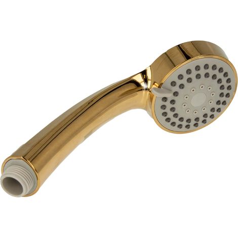 tecuro Handbrause ew-080 gold - mit 3-Funktionen und Antikalkdüsen, vergoldet (1/5)
