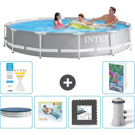Prism Frame Pool Rund - 366x76 cm - 7-teilig S49