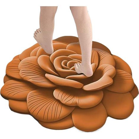 Tapis De Salle De Bain Antidérapant Motif 3D Pour Douche Et Bain Tapis D'entrée Polyvalent Pour Toilette Salon Cuisine (1/5)