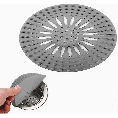 Protection de bonde en silicone, crépine d'évier de cuisine avec ventouse, crépine de bonde de baignoire, crépine pour évier de cuisine et de salle de bain (1/5)