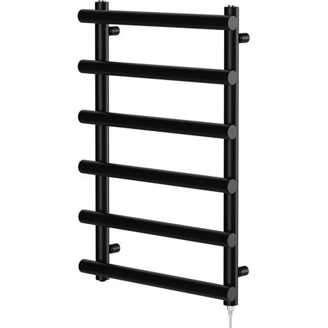 Colore Finley Matt Black 850mm x 600mm Designer Electric Heated Towel Rail (1/5)