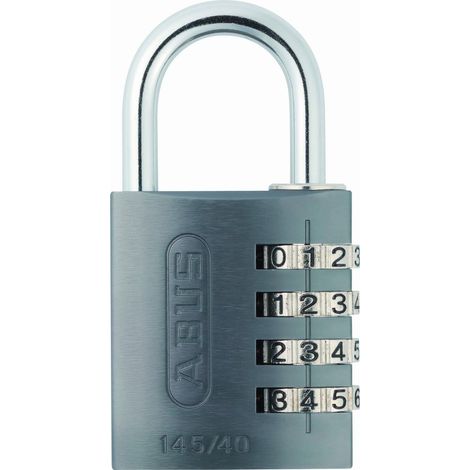 145/40 40mm Aluminium Combination Padlock Titanium 49551