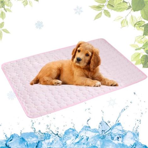 Alfombrilla refrescante para perros，Alfombrilla de verano para perros，Alfombrilla refrescante de seda helada para gatos，100x70cm (XL) (1/5)