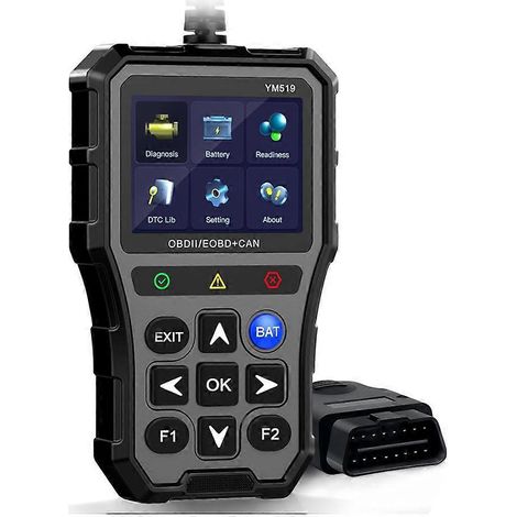 YM519 OBD2-Scanner für Fahrzeuge, Motorkontrollleuchte, Fehlercode-Lesegerät