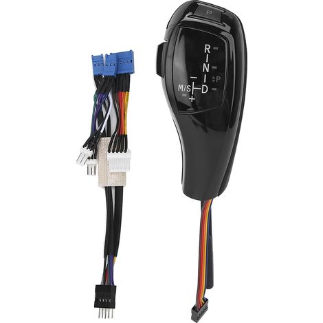 GARRYFIZH Kit transformation pommeau vitesse automatique LED noir brillant adapté pour BMW E46 E60 E61 style F30 (1/5)