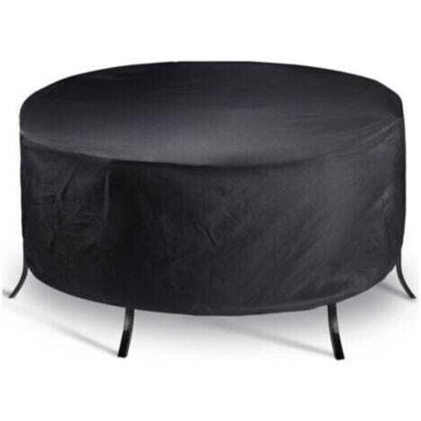 FENOPLASTICAHousse de protection ronde pour mobilier de jardin 200 x 94 cm, imperméable, en tissu Oxford 420D résistant au vent. (1/4)