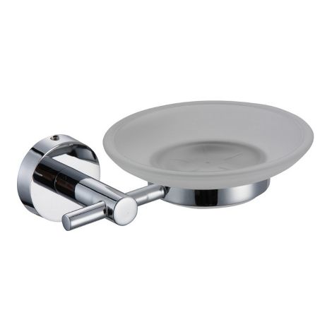 DianHydro Diosa Porte-savon en me'tal chrome' et verre fixation avec vis accessoires muraux pour la salle de bain