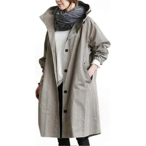 Veste imperméable femme avec capuche - Coupe-vent légère pour randonnée, camping et voyages - Blouson de pluie respirant, idéal pour activités extérieures (1/4)