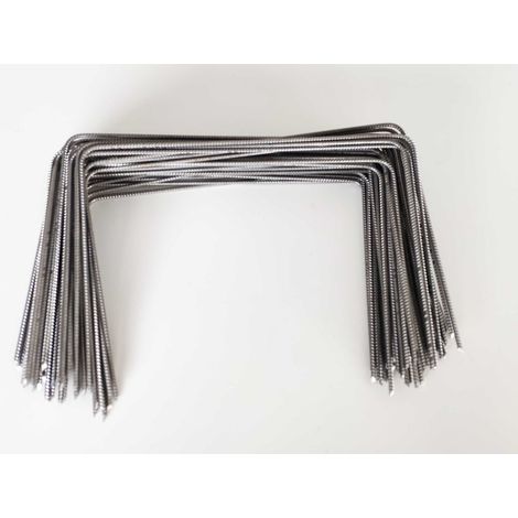 Lot de 50 Large XL Agrafes 30cm par 20cm Fixation Métal pour Toile de paillage ou geotextile avec Pointes biseautées ZENLYS (1/4)