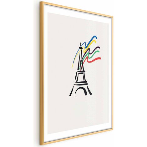 Poster – Eiffelturm und Farben (1/4)