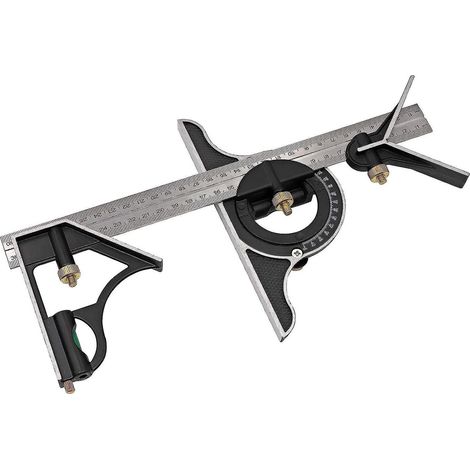 combinaison 300mm Multifonction Reglable Carr Heavy Duty Carr Outils Mesure Kits Prcision Protractor Angle Finder Rgle Carpentry Squares (1/5)