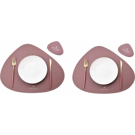 Set de 4 sets de table pour tapis de table, tapis de café résistants à la chaleur, antidérapants, lavables et calorifuges, sets de table de cuisine, sets de table de style nordique (tapis de table 2 (1/5)