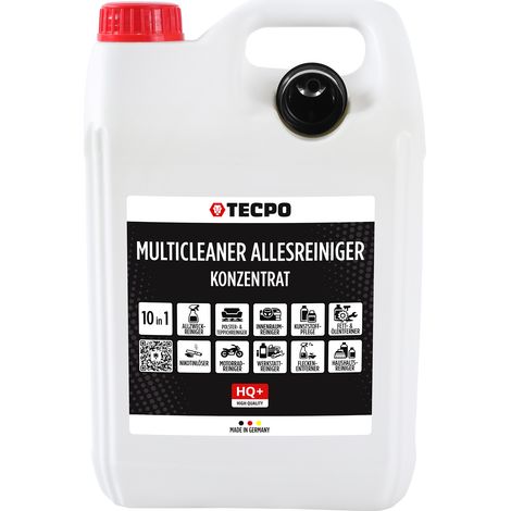 TECPO Multireiniger Allzweckreiniger Konzentrat 5 Liter Reiniger Universalreiniger Multi Cleaner hochwirksame Schmutzlösekraft gegen hartnäckige Verschmutzungen streifenfrei für alle Oberflächen