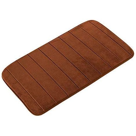 Tapis de Salle de Bains Tapis de Bain antidérapant en Mousse à mémoire de Forme pour Salle de Bain, Microfibre (Café,60x90cm) (1/3)