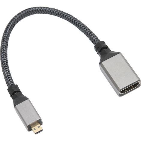 4K 60Hz HD Multimedia-Schnittstellenkabel, Stecker-Buchse, Micro-USB auf HD, für PC, Kamera und Projektor, gerade, 0,2 Meter / 7,87 Zoll (1/5)