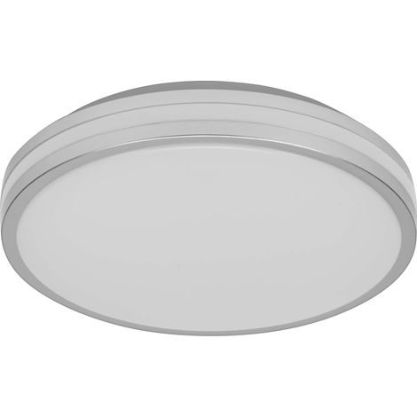OSRAM ORBIS Caleb Plafonnier LED 295mm, 16W, 3000K blanc chaud, Argent, Métal avec anneau en plastique, IP20