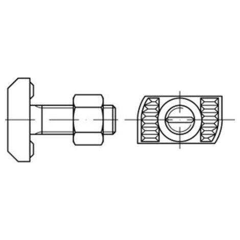 Hammerkopfschraube R 88941 HZS41/22 6ktmu. M16x100 Mu8.8 feuerverz. 25St. HALFEN 25 Stk