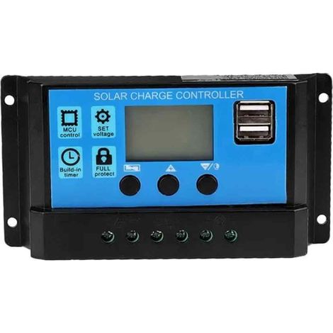 Régulateur De Charge Solaire - 40 A - 12 V / 24 V - Contrôleur PWM - Pour Système Photovoltaïque Domestique - 1 Pièce (1/5)