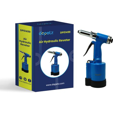 Dapetz ® Air Hydraulic Pneumatic Pop Riveter Rivet Gun Air Riveter Tool Labor Saving Rivet Riveting Nut Nail Insert Hand Tool Set, 3/16-inch 5/32-inch 1/8-inch 3/32-inch Nosepieces (1/5)