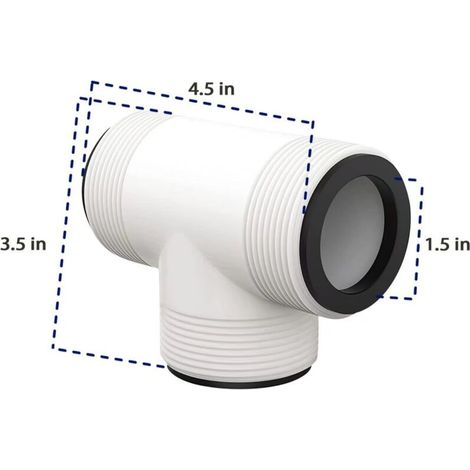T-förmiger Schlauchverteiler für Schwimmbäder, kompatibel mit Intex Coleman Poolpumpen (2 Stück), geeignet für Durchmesser von 1,5 Zoll. (1/4)