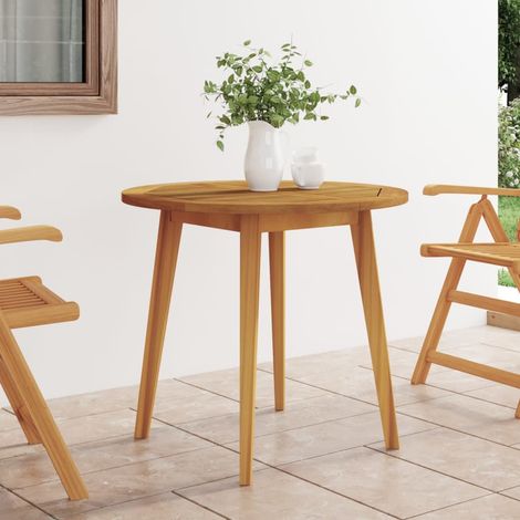 Table de jardin,Table meuble de Balcon,Table d'extérieur Ø85x75 cm Bois d'acacia solide -17965 (1/5)