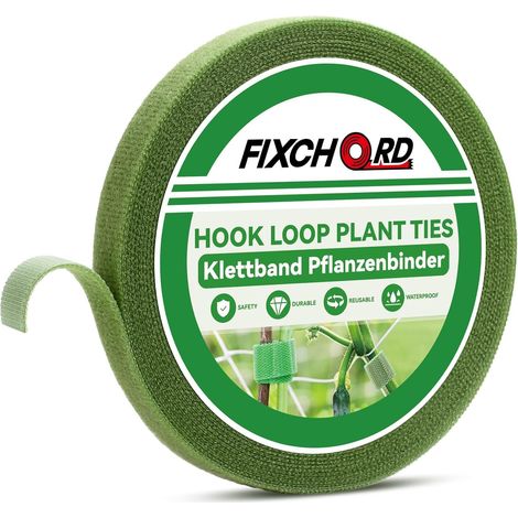 Attaches de Jardin pour Plantes, 10m12mm Attache Plante Grimpante, Attache Plante Grimpante pour Tomate, Liens de Plantes Bande de Fixation Réutilisable, Verre Vert (1/5)