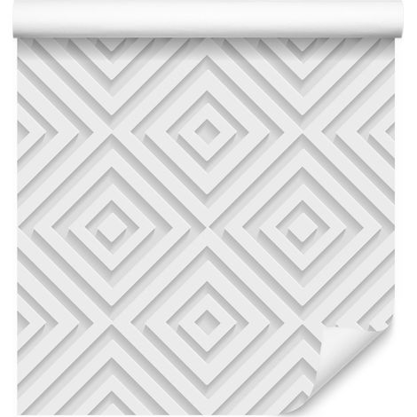 Papel pintado moderno con estampado geométrico para salón y dormitorio, 50x1000 cm. (1/5)
