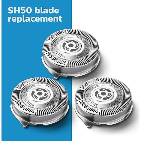 Replacement shaver heads SH50 for Philips S5000, S5080, S5570, and S5079 series shaver heads.