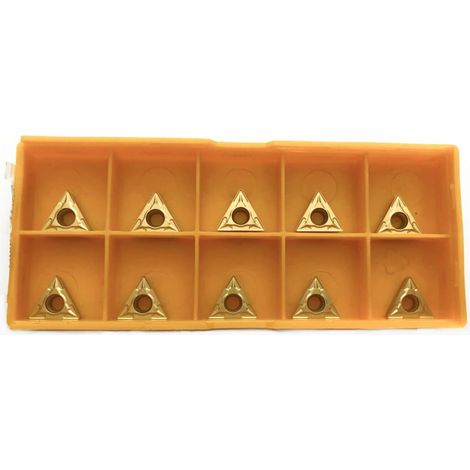 10 PLACCHETTE INSERTO UTENSILI TORNIO INSERTI TRIANGOLARI LATO 11 MM TCMT11
