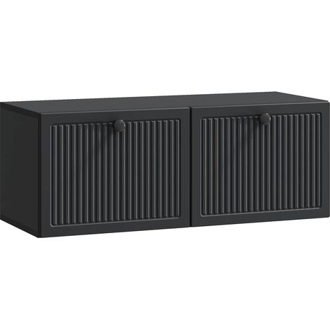 Maison Exclusive - Meuble TV mural Noir 78,5 x 31 x 30 cm Bois d'ingénierie (1/5)