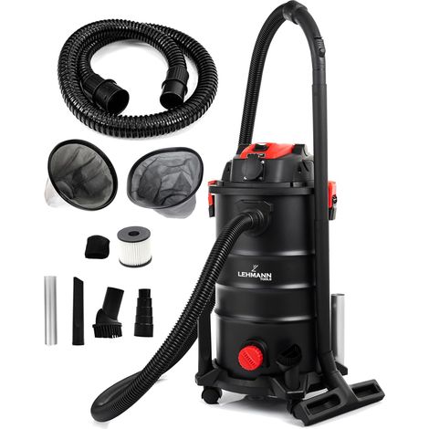 Eau/Poussière Avec Réservoir De 30l, 1600w, Aspirateur Industriel Avec Prise Électrique Et Secoueur Manuel, Fonction Soufflerie, Avec & Sans Sac, Pour L'atelier, Le Chantier (1/5)