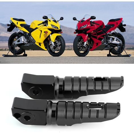 Motorrad-Modifikationsfußrastenzubehör aus Aluminiumlegierung, verbreiterte Fußrastenbasis passend für Honda CB125R/250R/300R NC750X CB500F schwarz. (1/5)