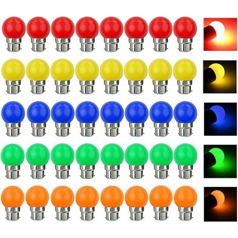Ampoule LED B22 3W Multicolore 240LM 220V-240V Équivalente 30W (1/4)