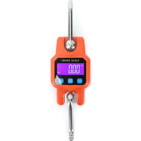 Balance électronique numérique rechargeable WH-C06, crochet de levage digital portable, pesée suspendue pour usage domestique, couleur orange (1/5)