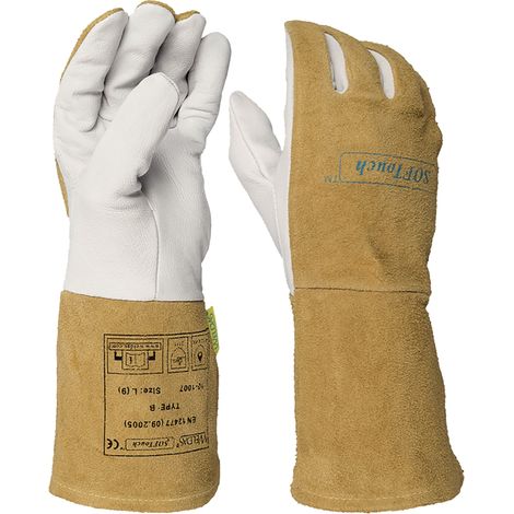Gants de travail renforcés en cuir multifonctionnels GYS 064171, taille 10