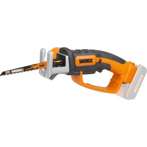 Sierra de calar inalámbrica Worx WG894E.9 de 20 V (solo el cuerpo, con 3 hojas para madera y metal).